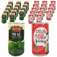 델몬트 매실 175ml x 15p + 롯데 미녀는 석류를 좋아해 175ml x 15p, 1세트