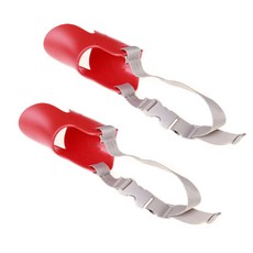아리코 고양이&강아지 오리 입마개 M, 레드, 2개