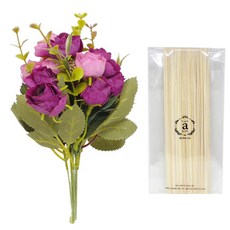 아제르퍼시픽 레스쁘리 로얄장미 1p + 디퓨저 스틱 30p, 조화 (퍼플), 스틱 (우드), 1세트