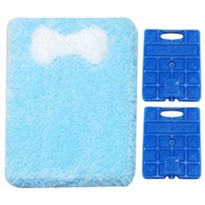 아페토 반려견 사각 쿨매트 + 아이스팩 중 x 2p, 블루, 1개