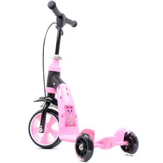 예꼬맘 꼬마 쿠터 2in1 유아용 스쿠터 겸용 킥보드, 핑크, 1개