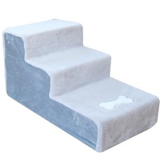 affetto 3層毛絨寵物階梯, 灰色