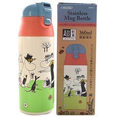 무민 원터치 보온병 팔레트, 혼합 색상, 360ml, 1개