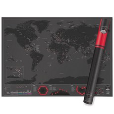 럭키스 스크래치 맵 캐피탈 에디션 세계지도, 1개