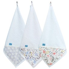 오즈맘 고리수건 3종세트, B형 (데이지꽃 그레이, 꽃사슴 레드, 꽃사슴 블루), 1세트