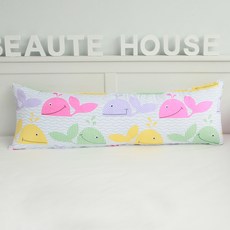 보떼하우스 인견 바디필로우 + 솜, 큰고래 핑크