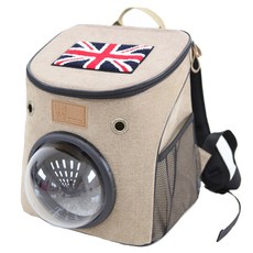 Redpuppy 上開式寵物太空艙外出後背包, 深棕色