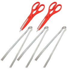 코코렉스 바베큐 집게 33cm 2p + 바비큐 집게 30cm 3p, 혼합 색상, 1세트
