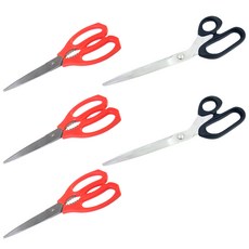 코코렉스 주방가위 레드 3p + 명품가위 24 2p, 혼합 색상, 1세트