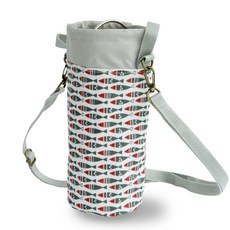 四季豆 野餐保溫保冷水瓶袋, 魚紅色, 1個