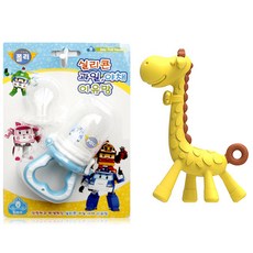 앙쥬 기린치발기 + 로보카폴리 실리콘 과즙망, 블루