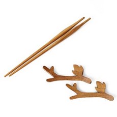 차바트리 포레스트 젓가락 + 젓가락 받침 세트, 1세트