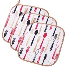 아리코 두꺼운 알루미늄 호일 코스터 3p, 레드 포크