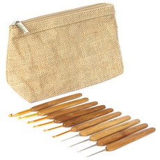 品牌實竹鉤針 10種組+收納包, 1套