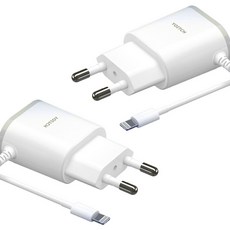 Yoitch Apple Lightning 8-pin 有線充電器 線材一體式 1.2m, 2個, 單品