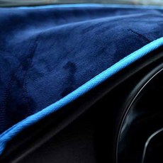 어바인 클래스 벨벳 미드나잇 블루 논슬립 대쉬보드커버 현대, 제네시스(14~15년) (센터 유,HUD 무), 블루 + 스카이