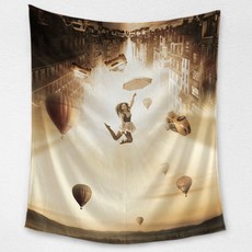 HelloArtist 混亂街道圖案裝飾掛毯 Tny21, 混色