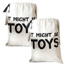 River Green 布質洗衣籃多用途袋, 文字圖案, 2個