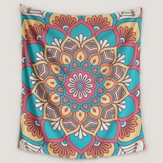 HelloArtist 復古花卉圖案裝飾掛毯 typ39 2號, 混色