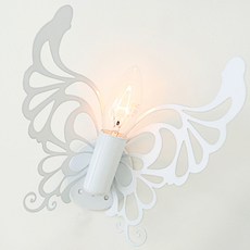 DAYSTAR HOUSE 鋼蝴蝶壁燈, 白色的