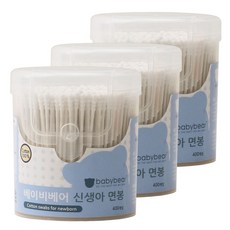 babybear 新生兒棉花棒, 3個, 400入