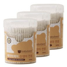 babybear 新生兒棉花棒, 3個, 300入