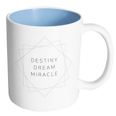 핸드팩토리 커넥티드 워드 드림 머그컵, 내부 파스텔 블루, 1개