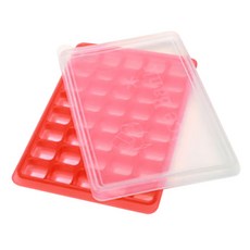 주방앤 아이스뱅크 실리콘 양념틀 40구, 레드, 1개