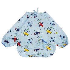 孩童圖案印花長袖圍裙