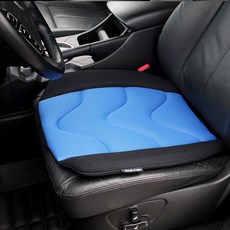 noble angel 紅線 寬版運動風 四季車用 1人座坐墊, 天藍色, 1個