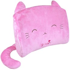 ANINARA 貓咪造型靠墊, 粉紅色（莉娜）