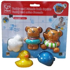 하페 곰돌이와 친구들 목욕놀이완구, 혼합 색상, 1개