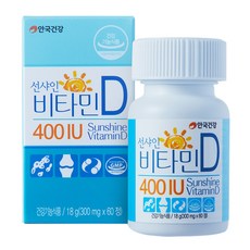 안국건강 선샤인 비타민D 400IU, 1개, 60정