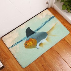 Living Pop 廚房浴室防滑金魚插圖地墊 C, 16