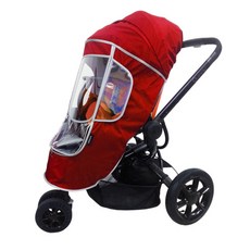 와우베이비 퀴니 무드 전용 사계절 안전 방풍 커버, 레드