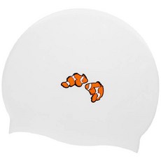 AQUS 矽膠泳帽 小尼莫 AC1615, 白色, 1個