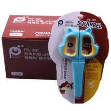 화신공업 프리미엄 스마트 캐릭터 캡가위 PS-601, 다람쥐, 10개입