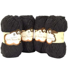 YEONIL Soft Boom Boom編織毛線, 34 深色, 4入