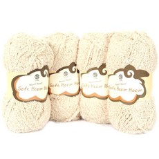 YEONIL Soft Boom Boom編織毛線, 11 淺褐色, 4入