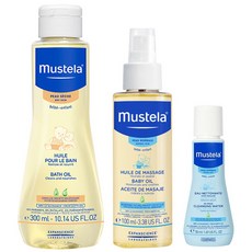 mustela 慕之恬廊 孩童沐浴油 300ml+油 100ml+旅行用卸妝水 50ml, 1組