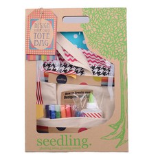 Seedling 나만의 토트백 만들기 DIY 키트, 혼합 색상, 1개