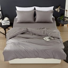 케이아이티홈 순면 60수 로얄 샤틴 이불 커버, 그레이