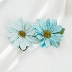 THE FLOWERMARKET 純雛菊花手鍊人造花2p, 薄荷藍