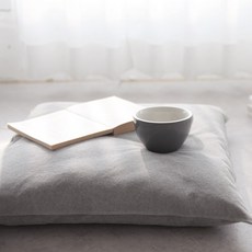 데코뷰 모던워싱 방석커버, 그레이