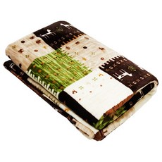 Accent House 彩色格子印花法藍絨毯, 綠色