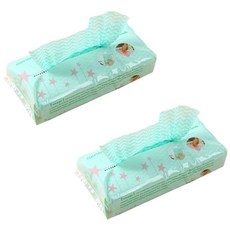 핑크망고 뽑아쓰는 티슈형 행주 그린, 2개입, 1개