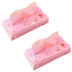 아울리빙 뽑아쓰는 일회용 행주 핑크, 80개, 2개