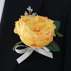 THE FLOWERMARKET 伊甸玫瑰胸花, 黃色