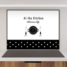 on art shop 廚房圖案壁貼 黑色, 1個