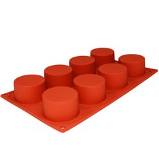 silikomart 8格矽膠圓柱形模具 SF028, 單色, 1個